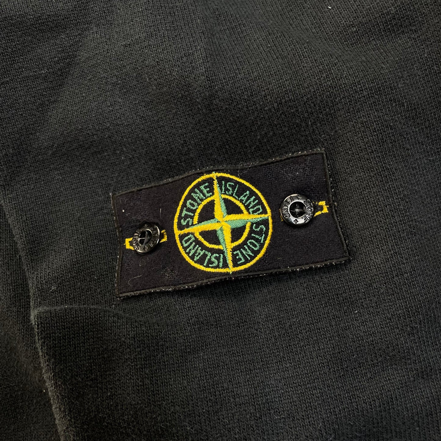 Stone Island Black Knit-Lined Collar Jumper AW00