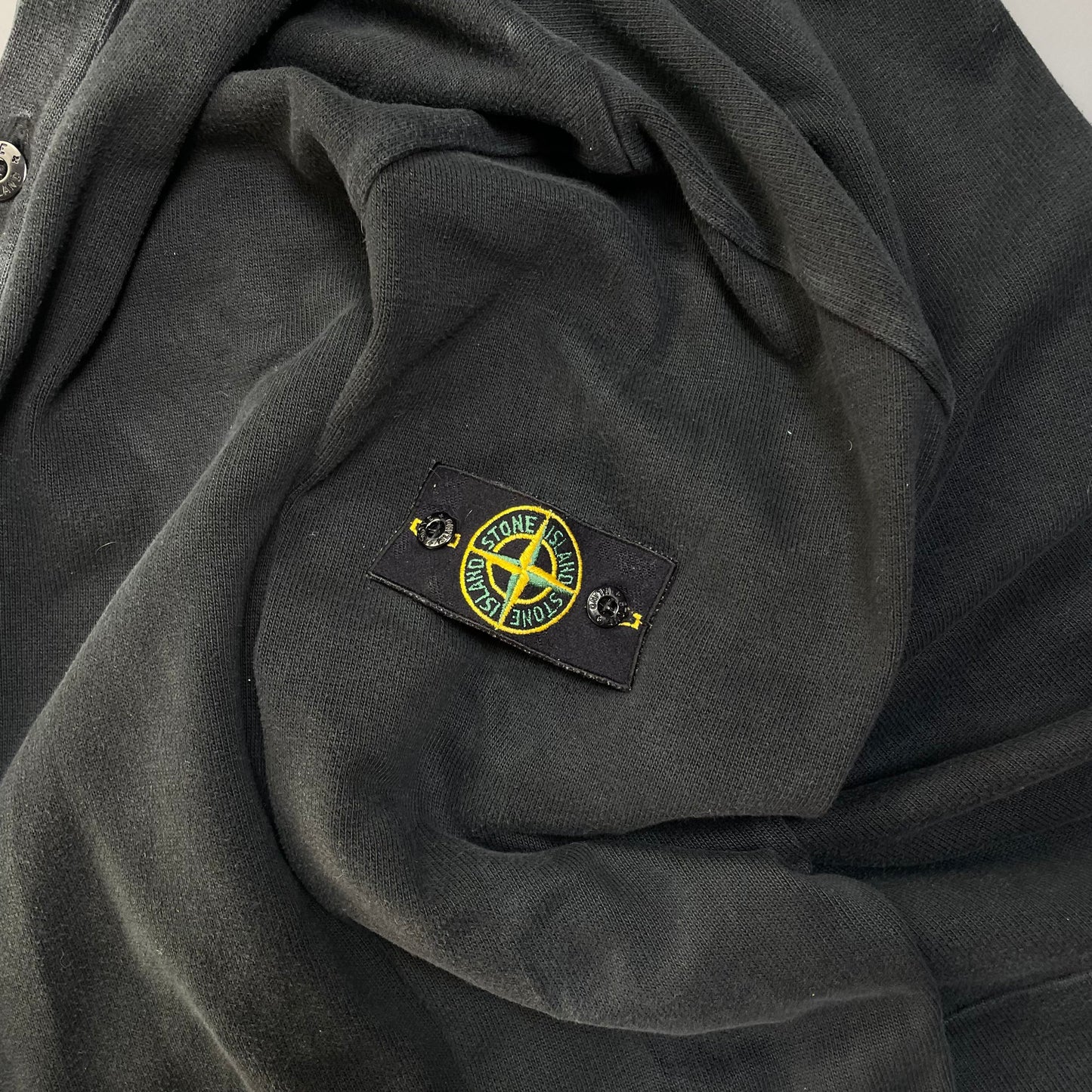 Stone Island Black Knit-Lined Collar Jumper AW00