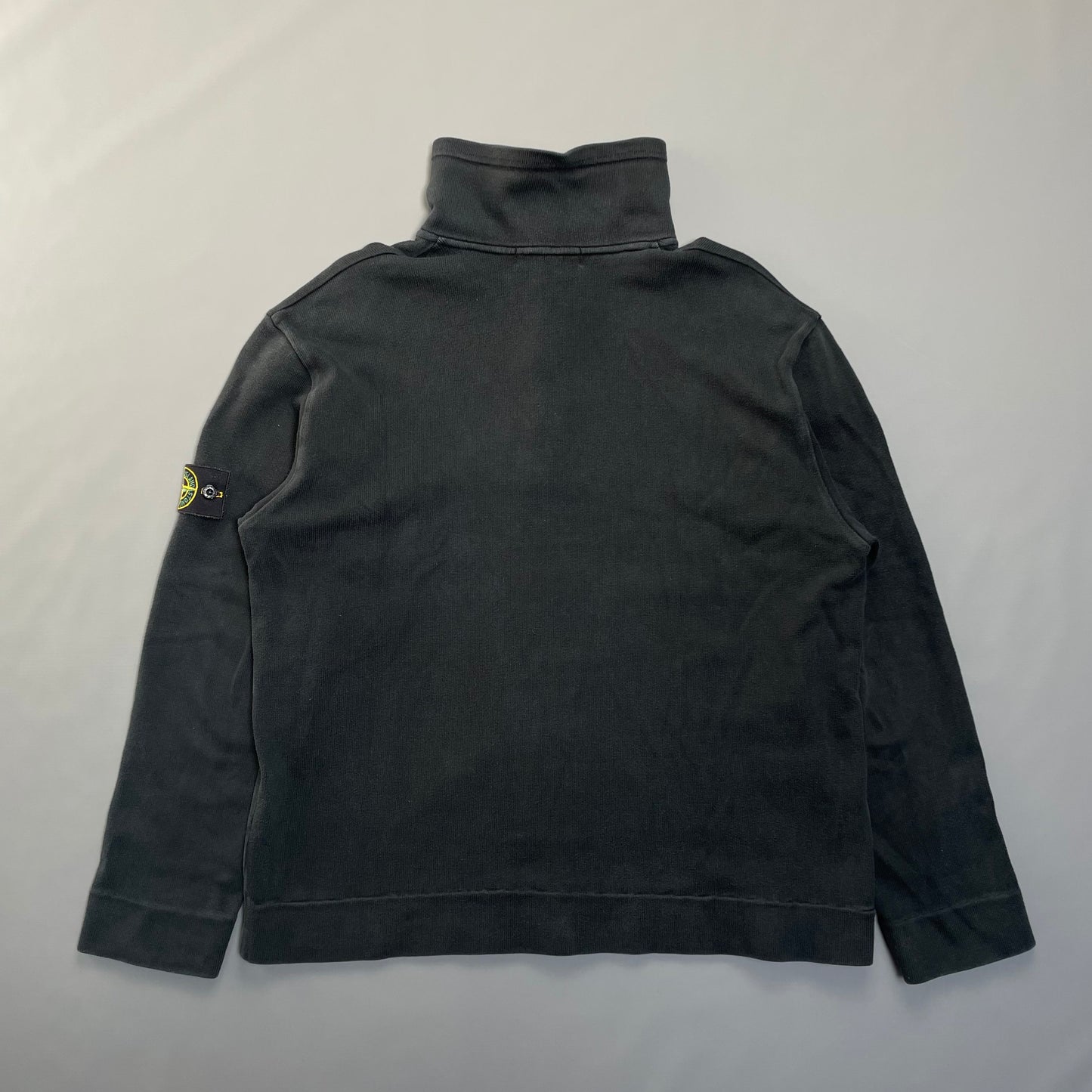 Stone Island Black Knit-Lined Collar Jumper AW00