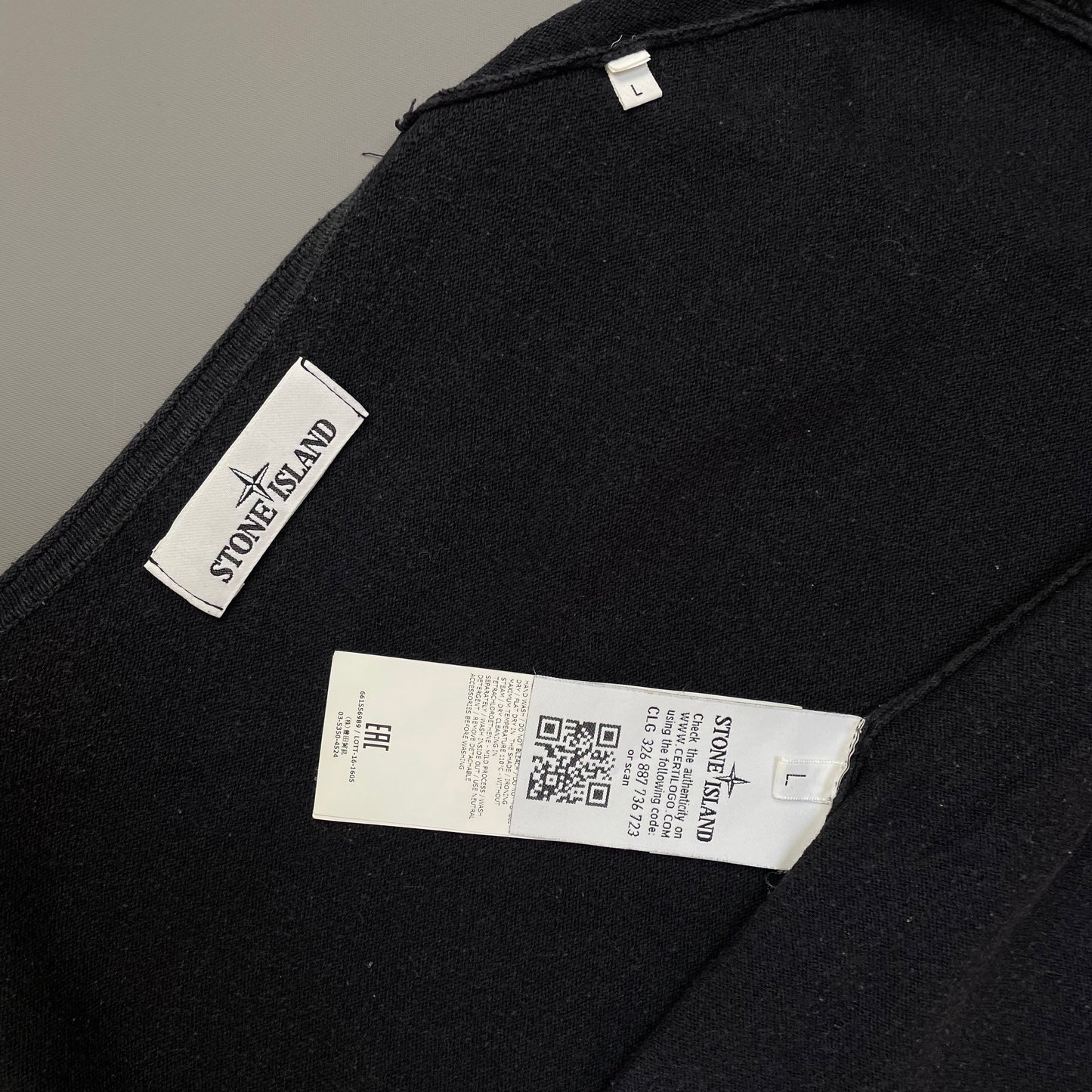 Stone Island Lightweight Navy Knit Jumper