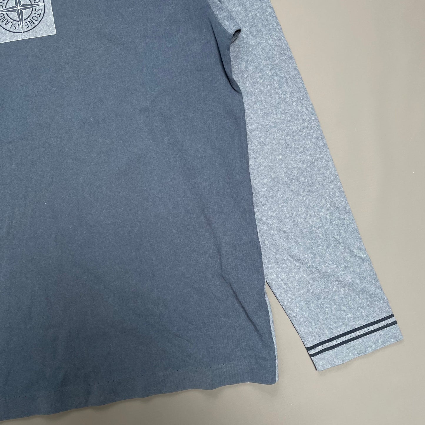 Stone Island Long Sleeve Contrast Blue Tee