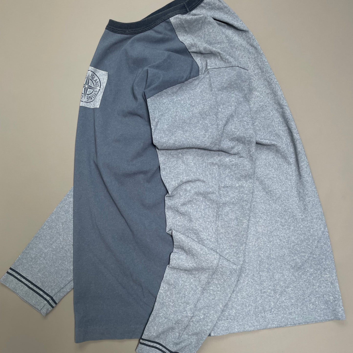 Stone Island Long Sleeve Contrast Blue Tee