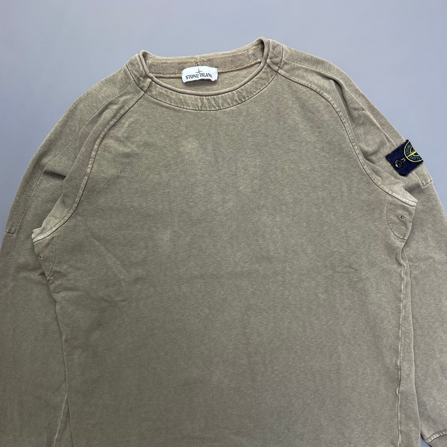 Stone Island Khaki Jumper w/ Back Panels