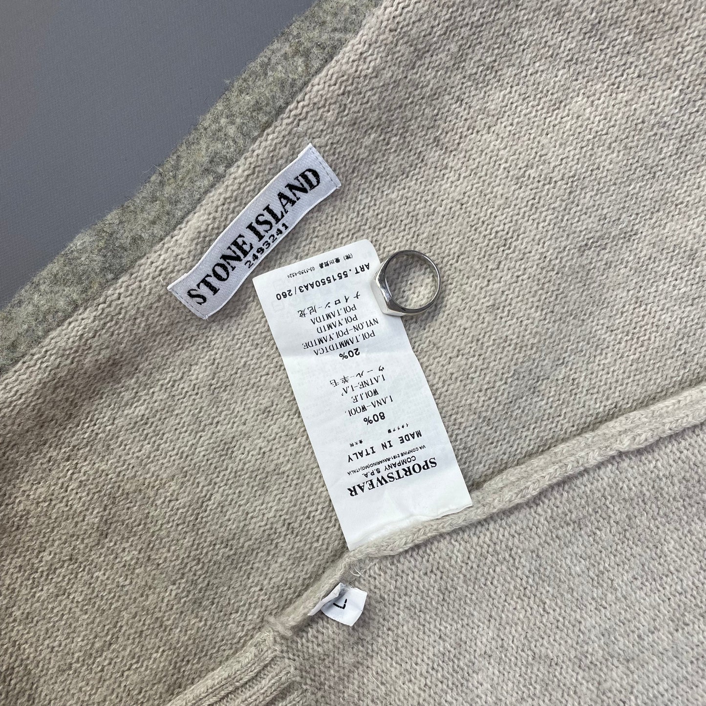 Stone Island Beige AW11 Midweight Knit Jumper