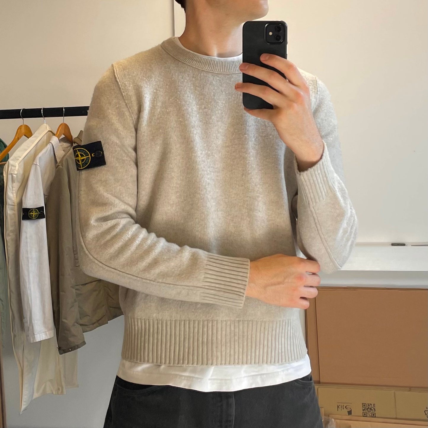 Stone Island Beige AW11 Midweight Knit Jumper