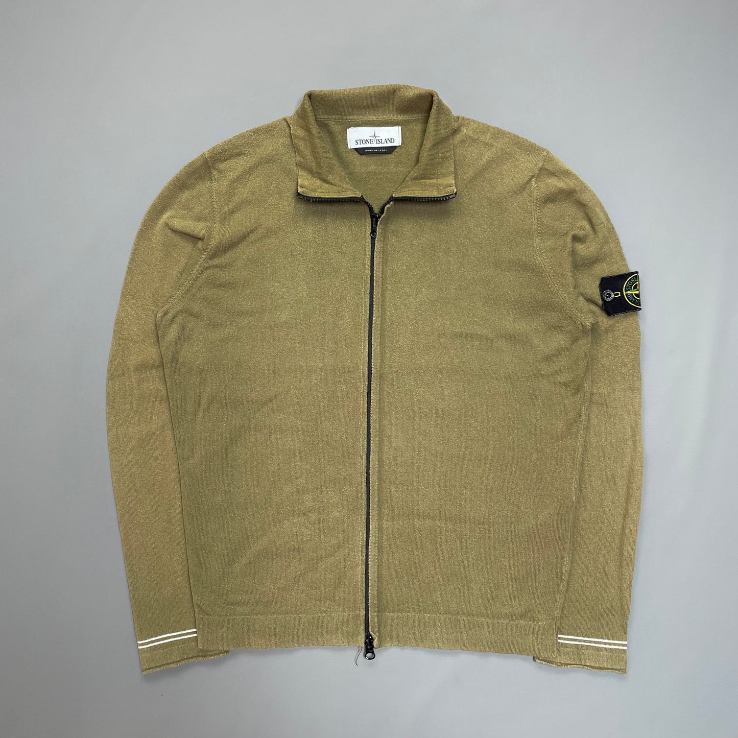 Stone Island Khaki Green SS17 Lightweight Knit Jumper