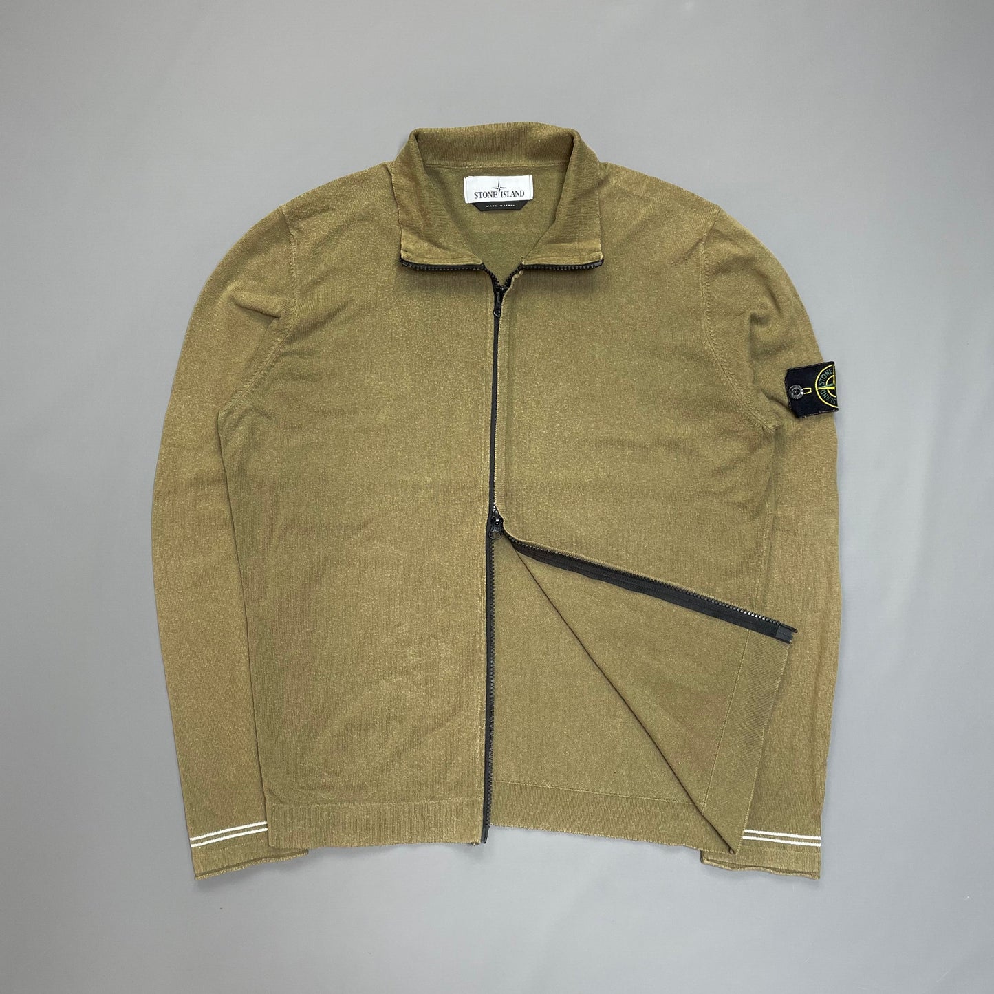 Stone Island Khaki Green SS17 Lightweight Knit Jumper