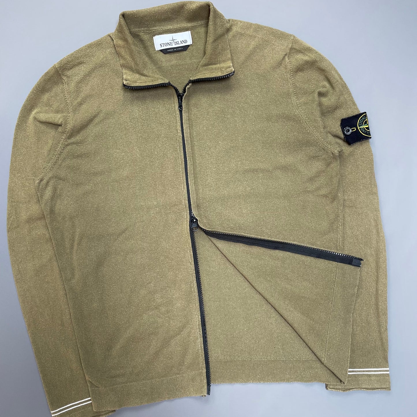 Stone Island Khaki Green SS17 Lightweight Knit Jumper