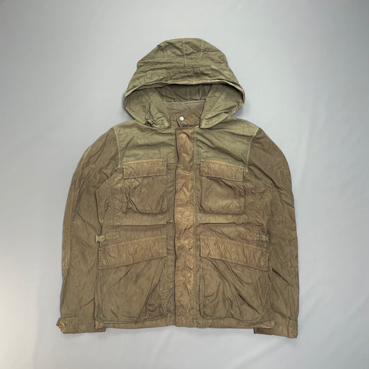 CP Company Brown Nylon Hooded Jacket