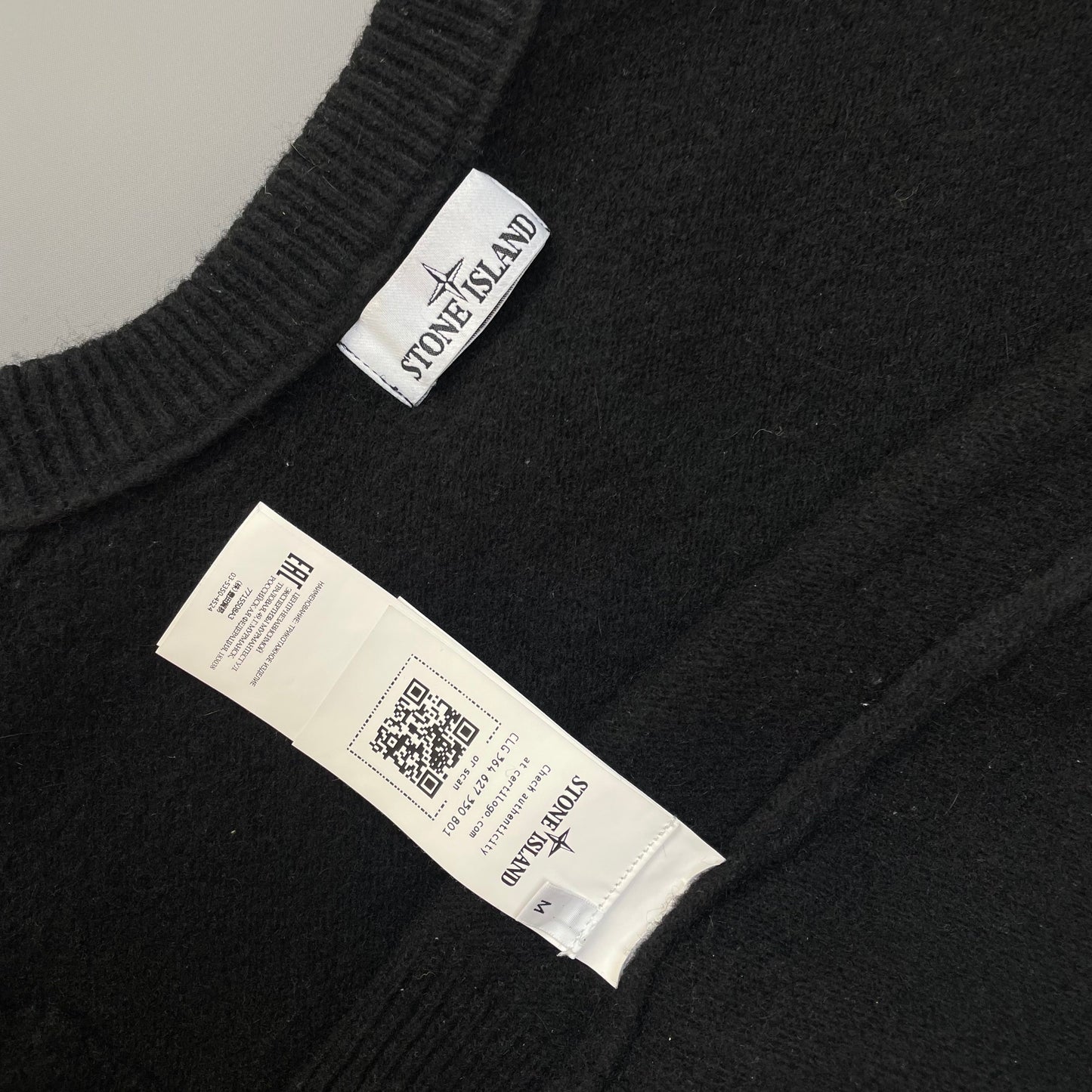 Stone Island Black Knit Jumper