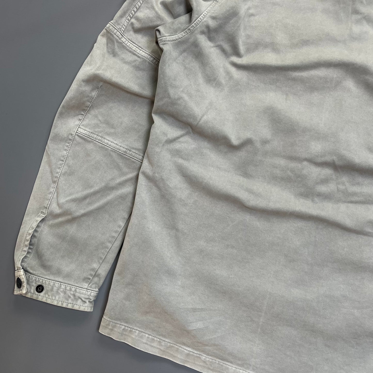 Stone Island Grey Canvas Hooded Jacket