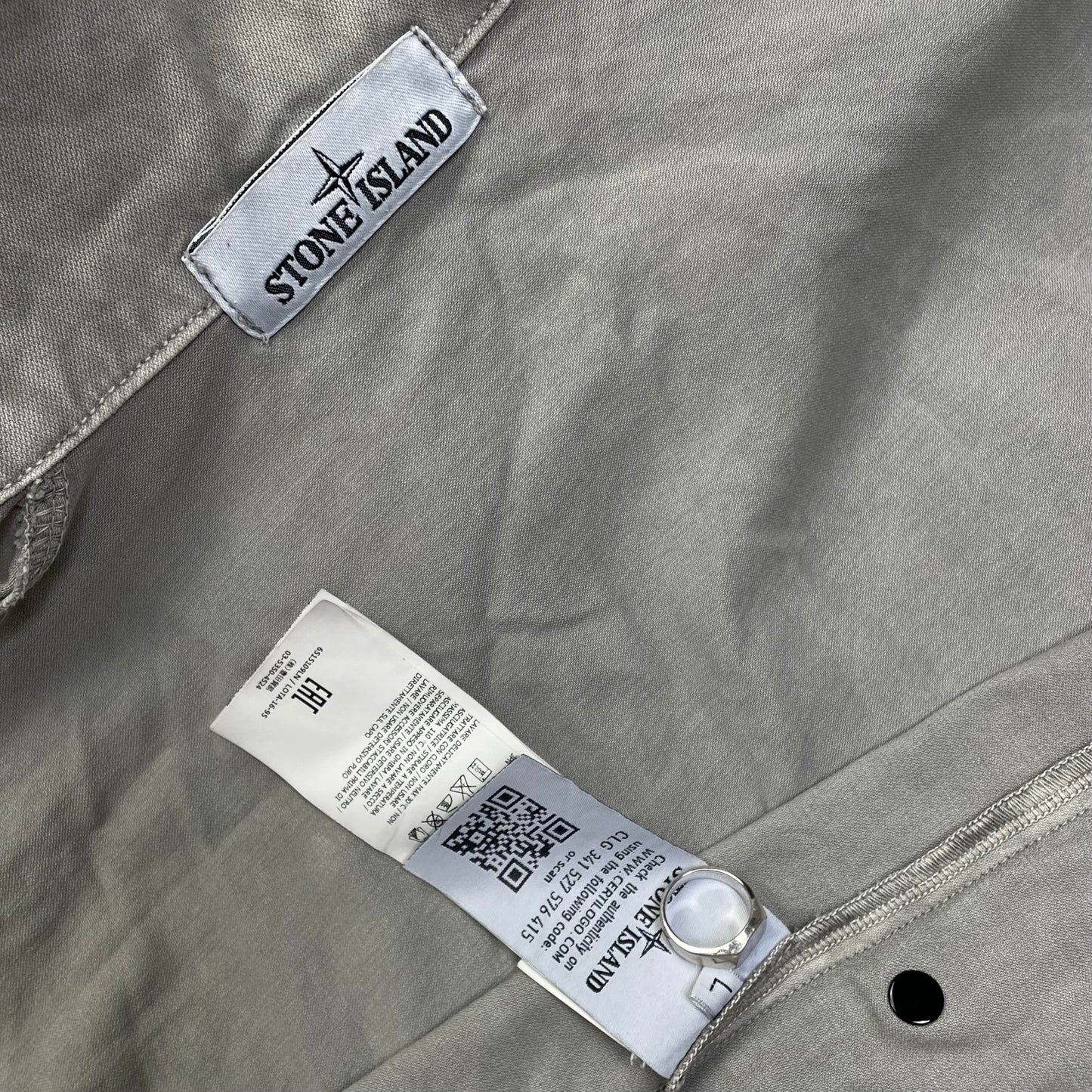 Stone Island Grey Canvas Hooded Jacket