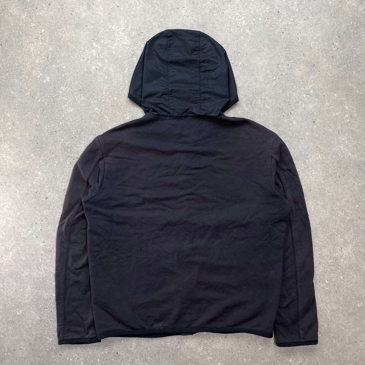 Prada Sport Navy Nylon Panel Hoodie