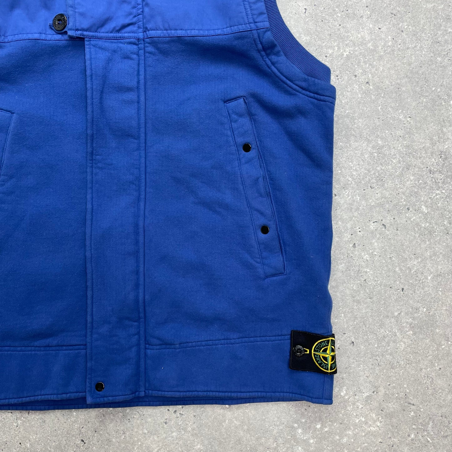 Stone Island Blue Gilet w/ Detachable Grey Hood AW12