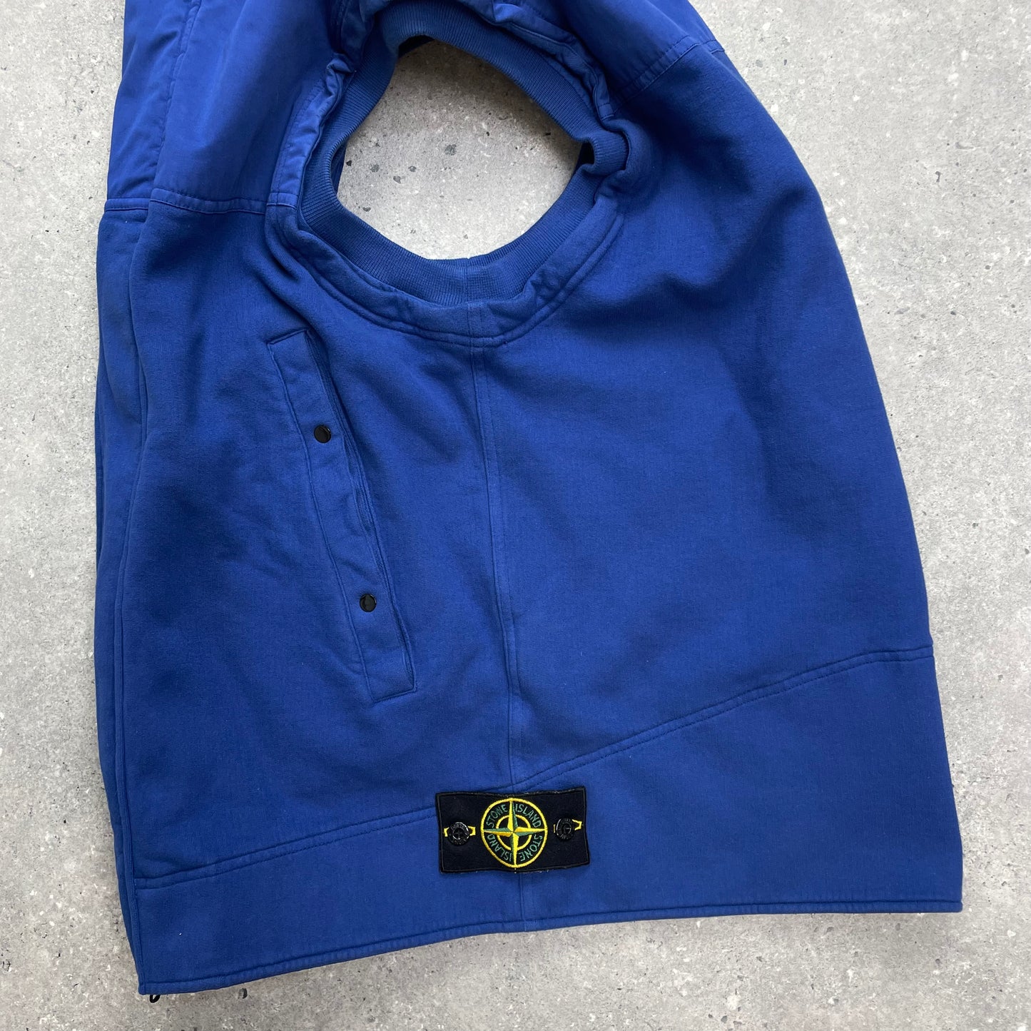 Stone Island Blue Gilet w/ Detachable Grey Hood AW12