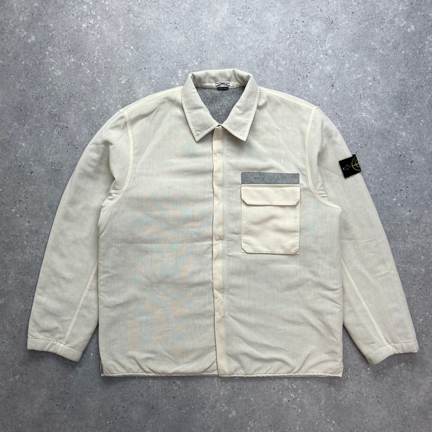 Stone Island Cream Canvas Lined Jacket AW03