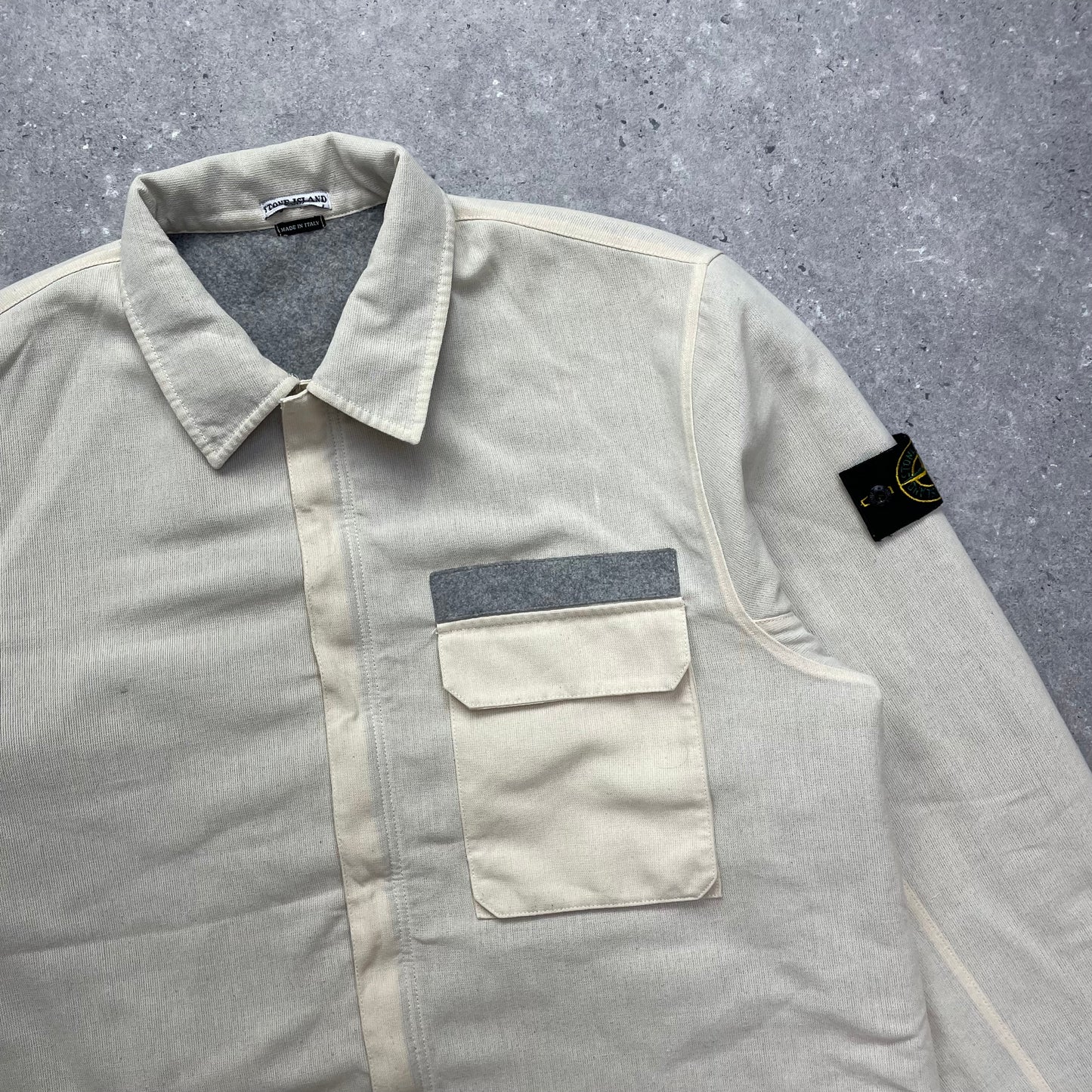 Stone Island Cream Canvas Lined Jacket AW03