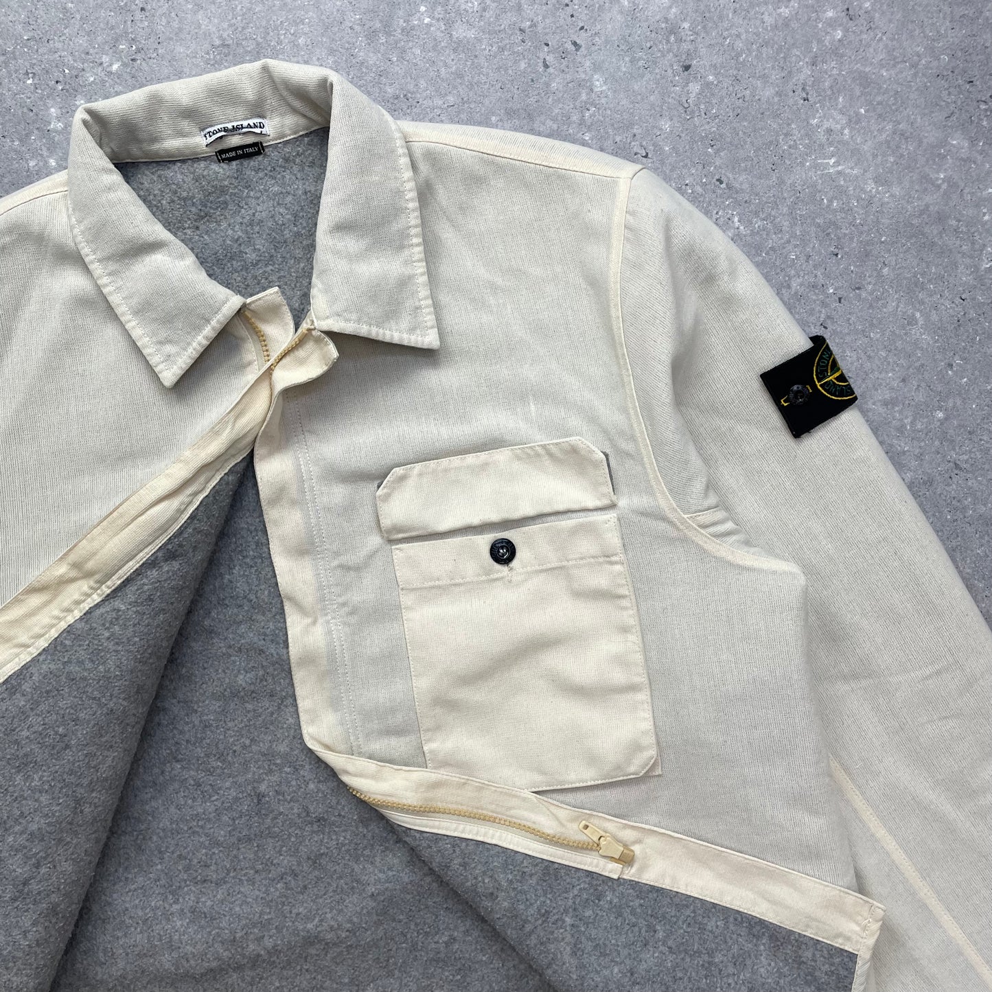 Stone Island Cream Canvas Lined Jacket AW03