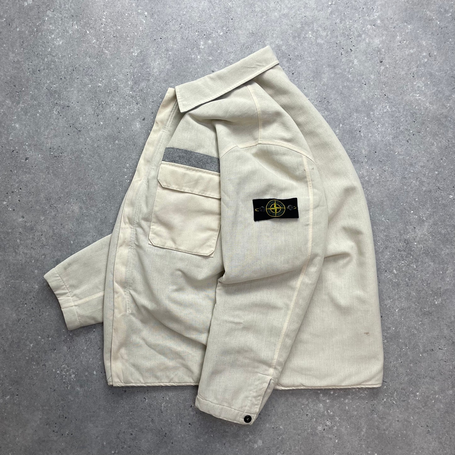 Stone Island Cream Canvas Lined Jacket AW03