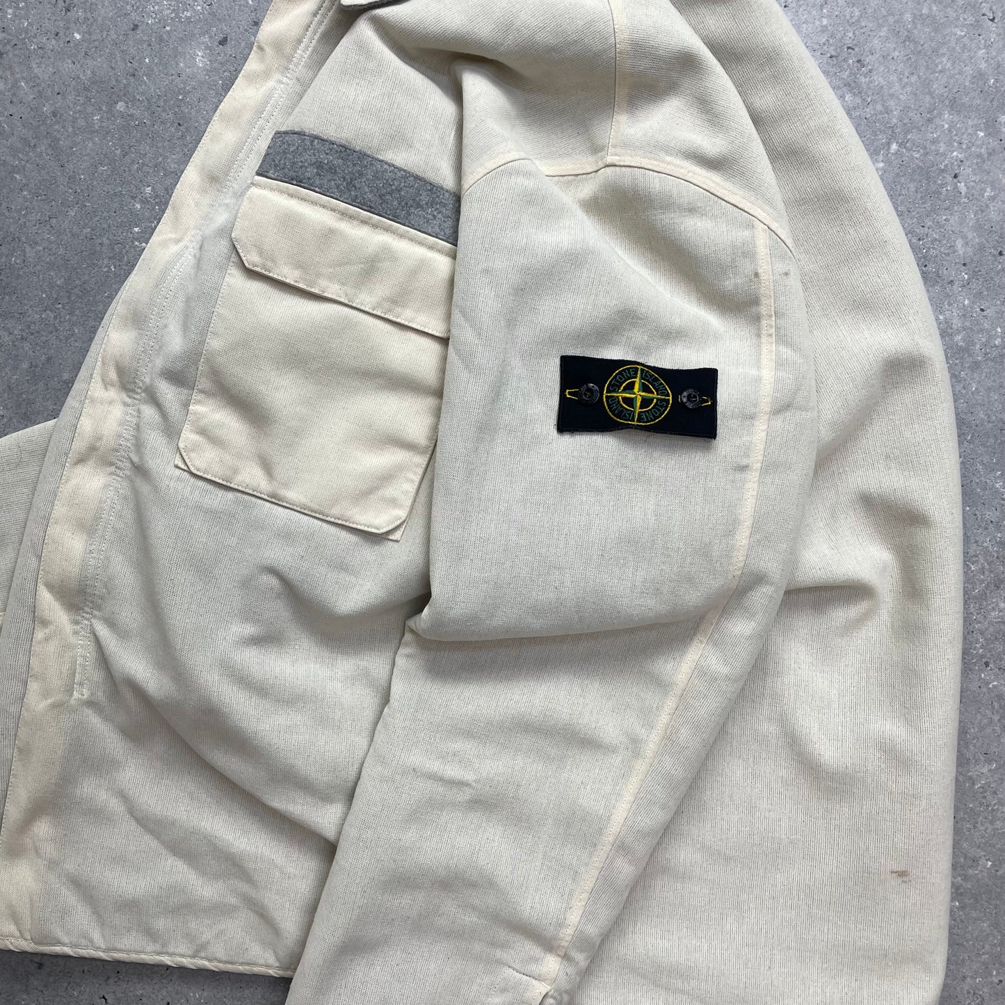 Stone Island Cream Canvas Lined Jacket AW03