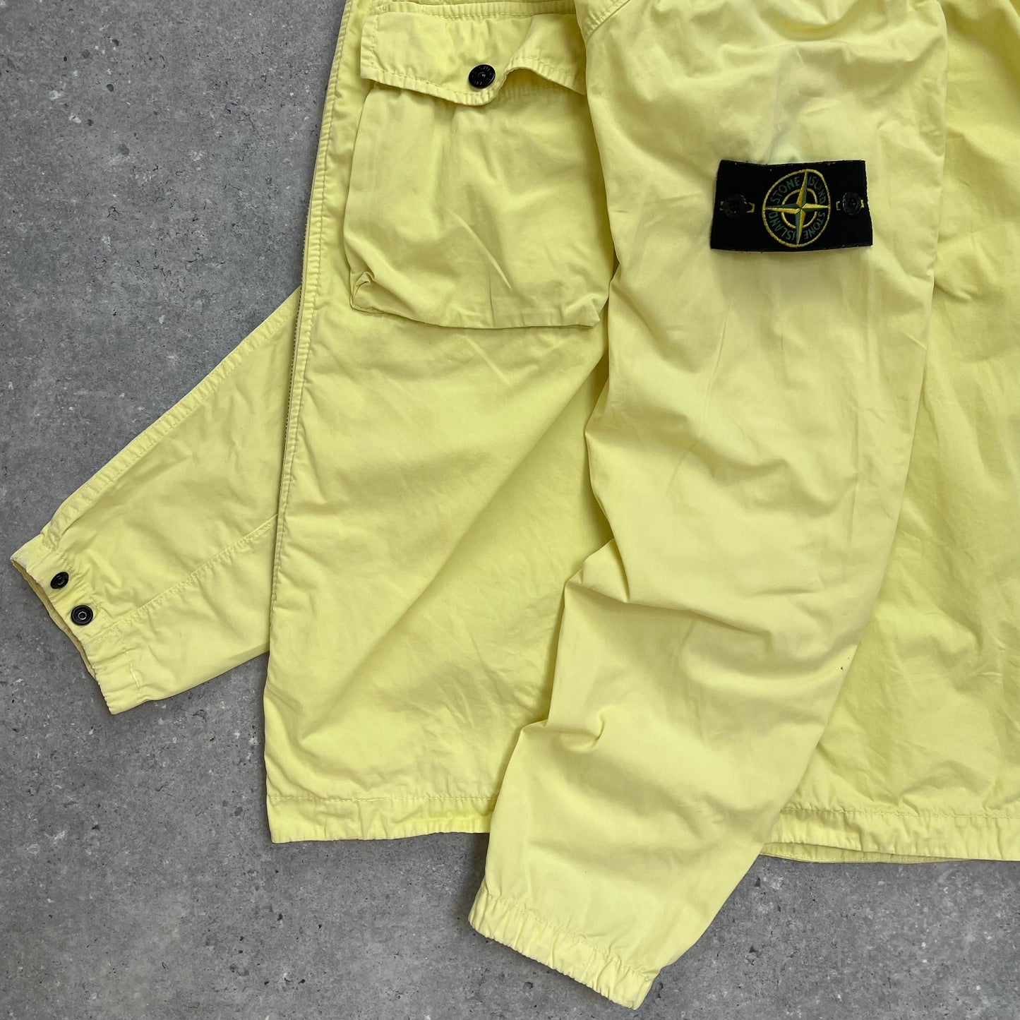 Stone Island Yellow Zip-Through Overshirt