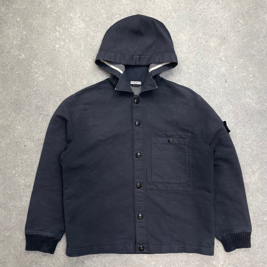 Stone Island Grey Hooded Cardigan Jacket AW04