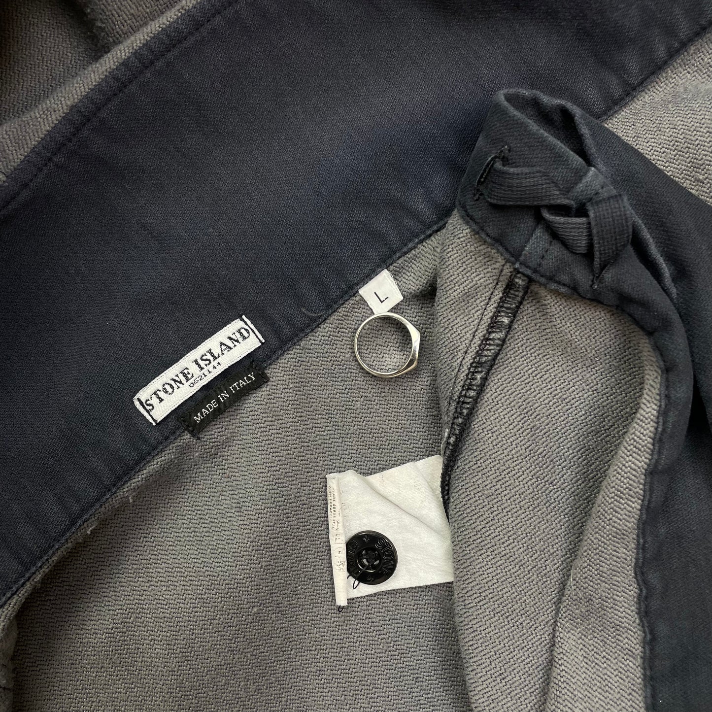 Stone Island Grey Hooded Cardigan Jacket AW04