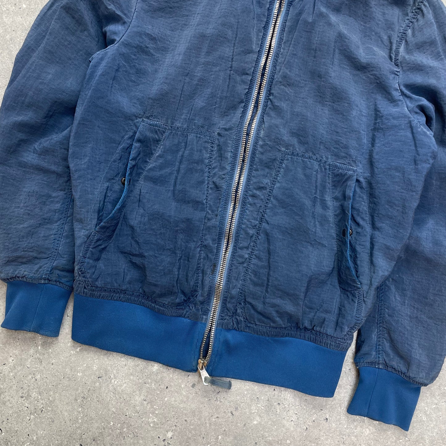 Stone Island Blue Screen Carbon Silk Bomber Jacket SS10