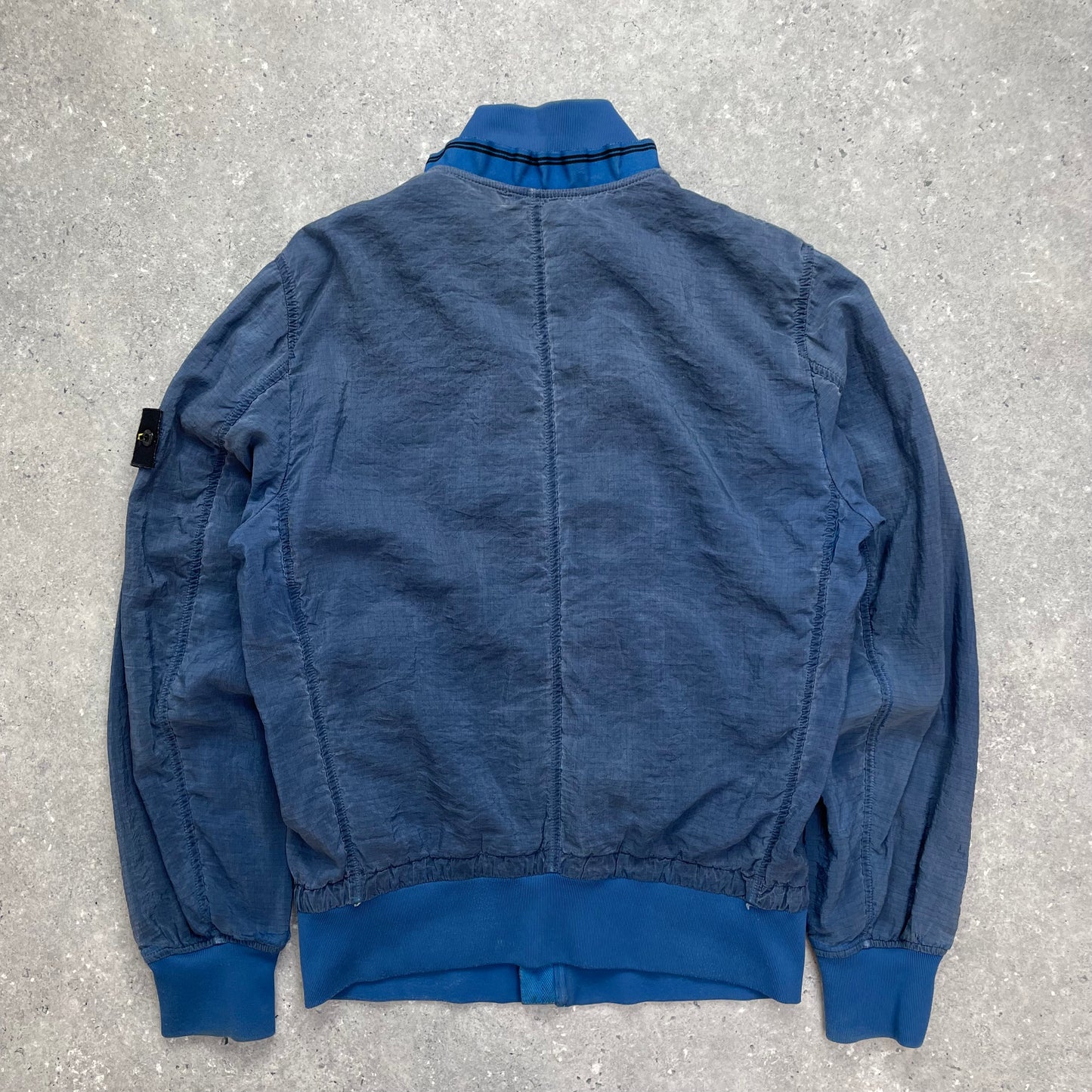 Stone Island Blue Screen Carbon Silk Bomber Jacket SS10