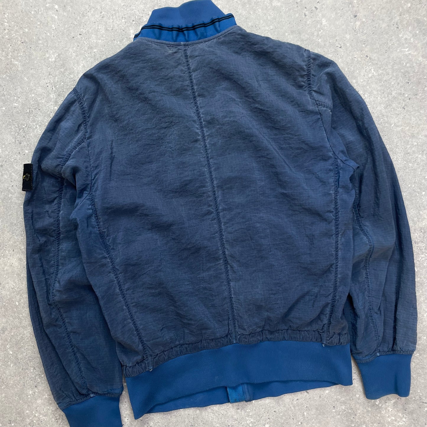 Stone Island Blue Screen Carbon Silk Bomber Jacket SS10