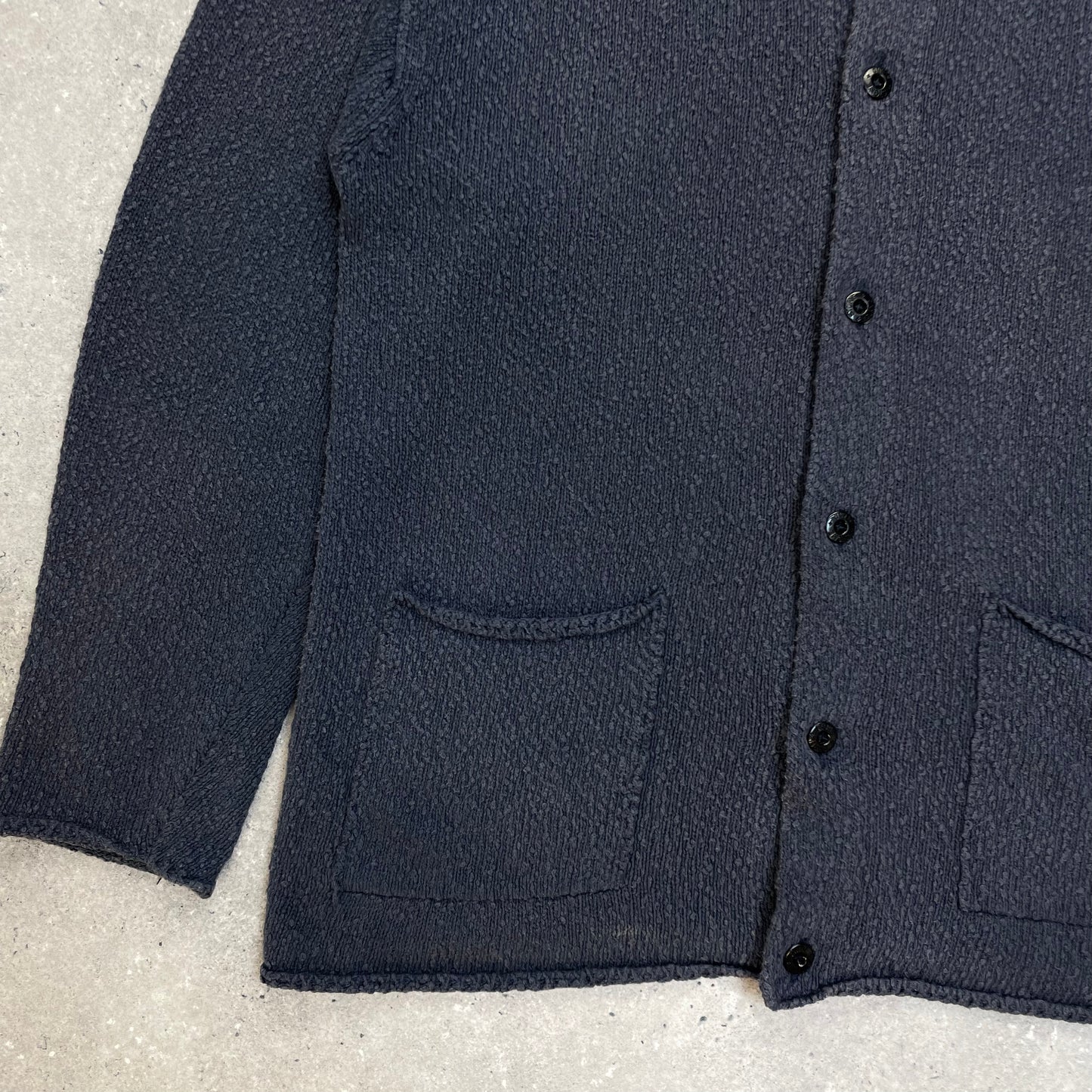 Stone Island Blue Chenille Knit Cardigan SS96