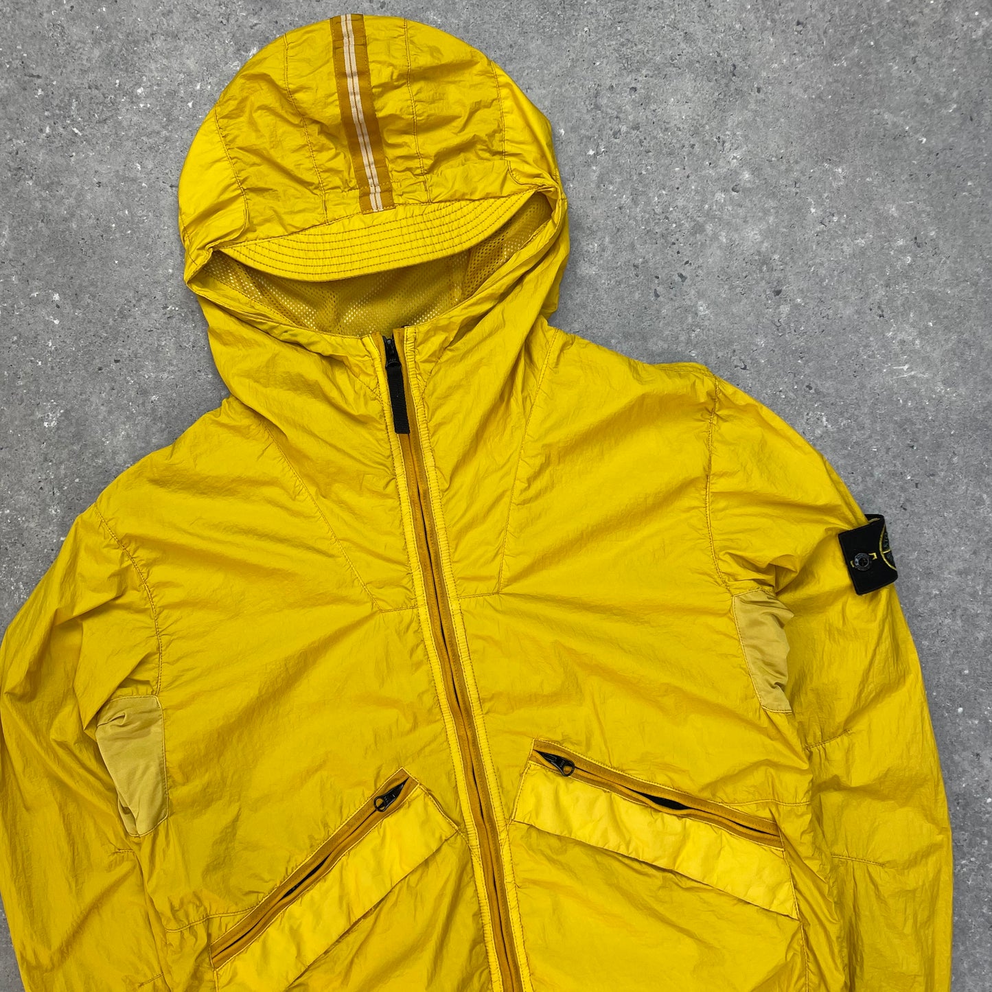 Stone Island Yellow Membrana TC Lightweight Hooded Jacket SS13