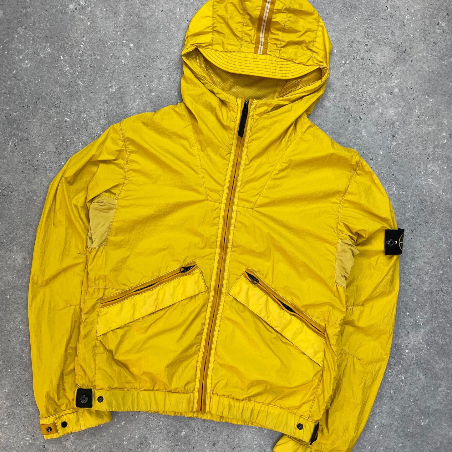 Stone Island Yellow Membrana TC Lightweight Hooded Jacket SS13