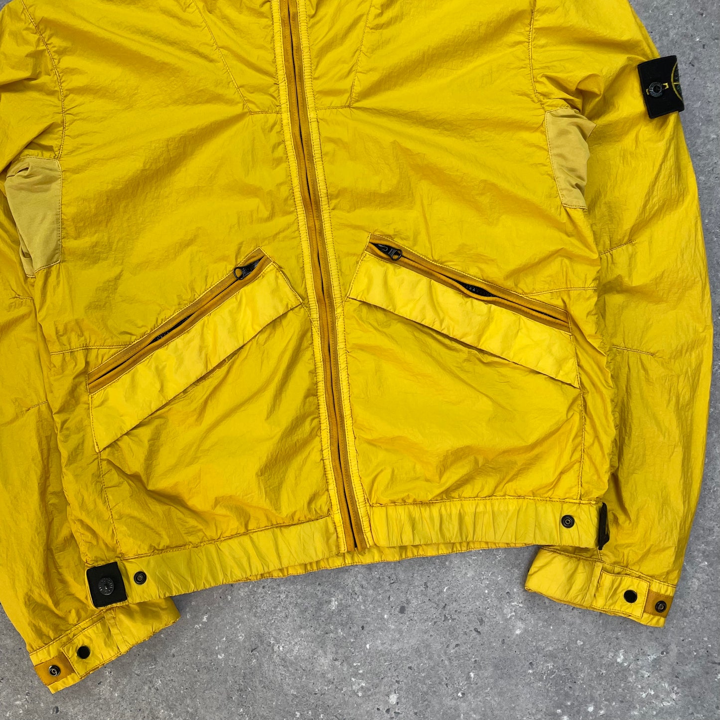 Stone Island Yellow Membrana TC Lightweight Hooded Jacket SS13