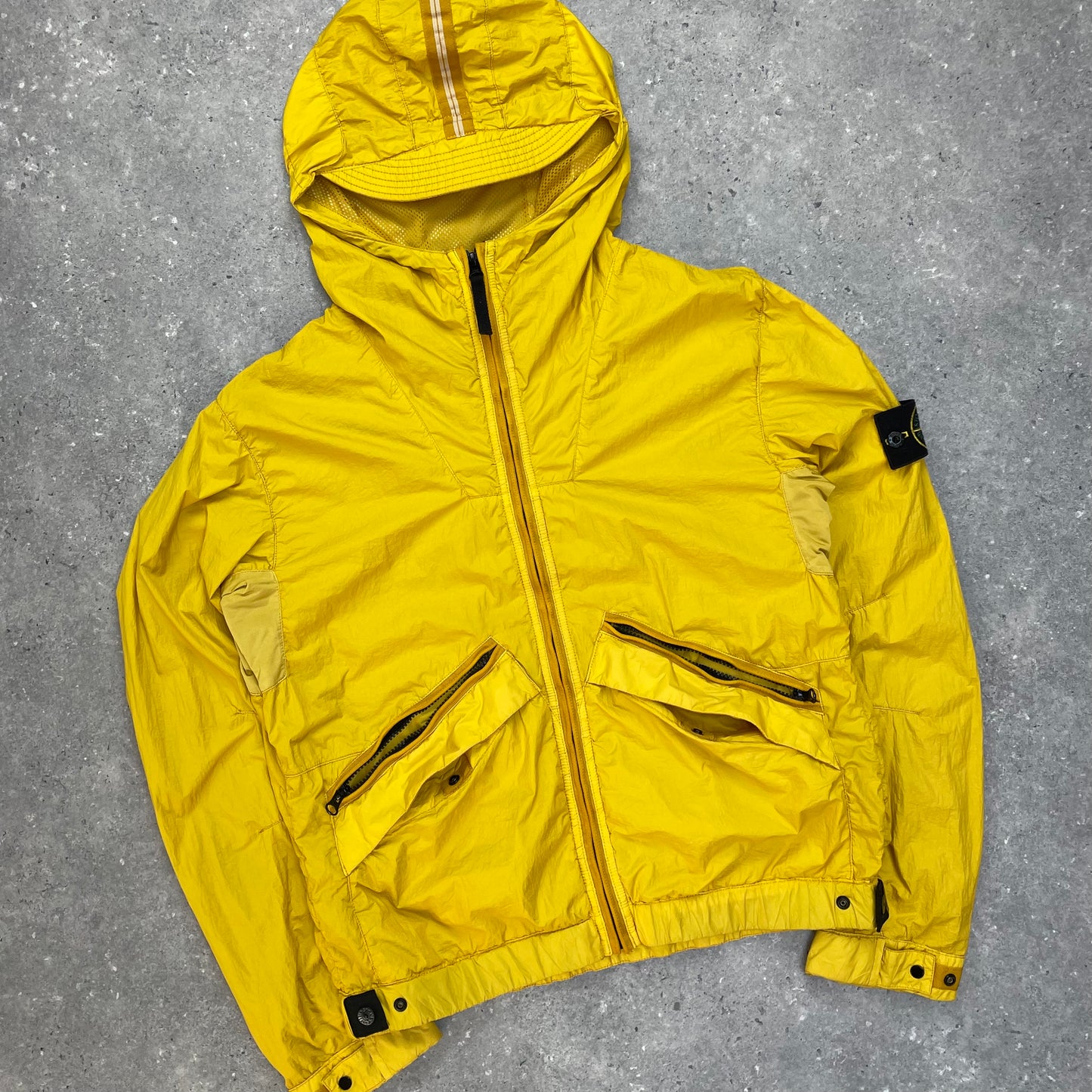 Stone Island Yellow Membrana TC Lightweight Hooded Jacket SS13