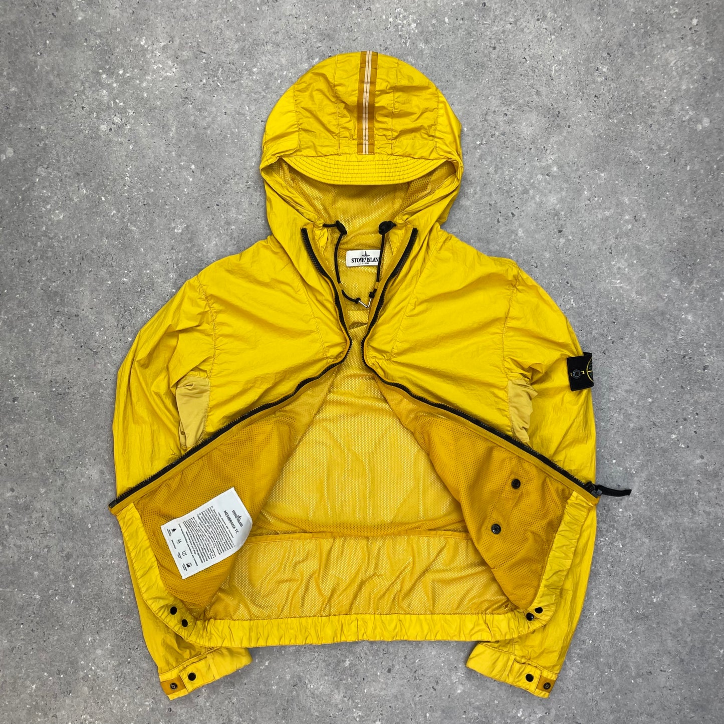 Stone Island Yellow Membrana TC Lightweight Hooded Jacket SS13