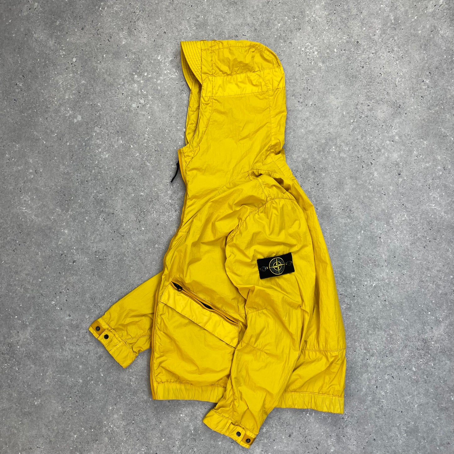 Stone Island Yellow Membrana TC Lightweight Hooded Jacket SS13