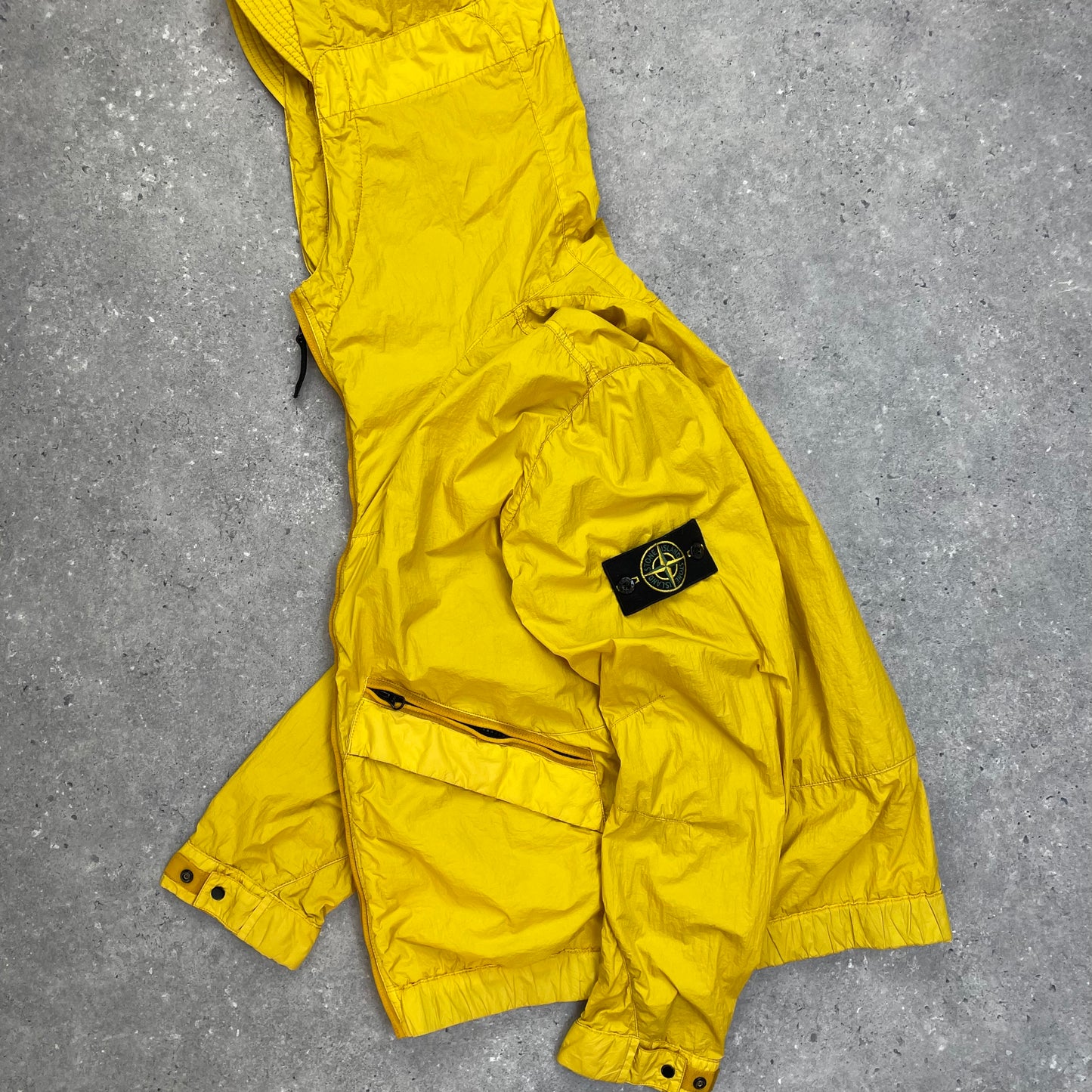 Stone Island Yellow Membrana TC Lightweight Hooded Jacket SS13