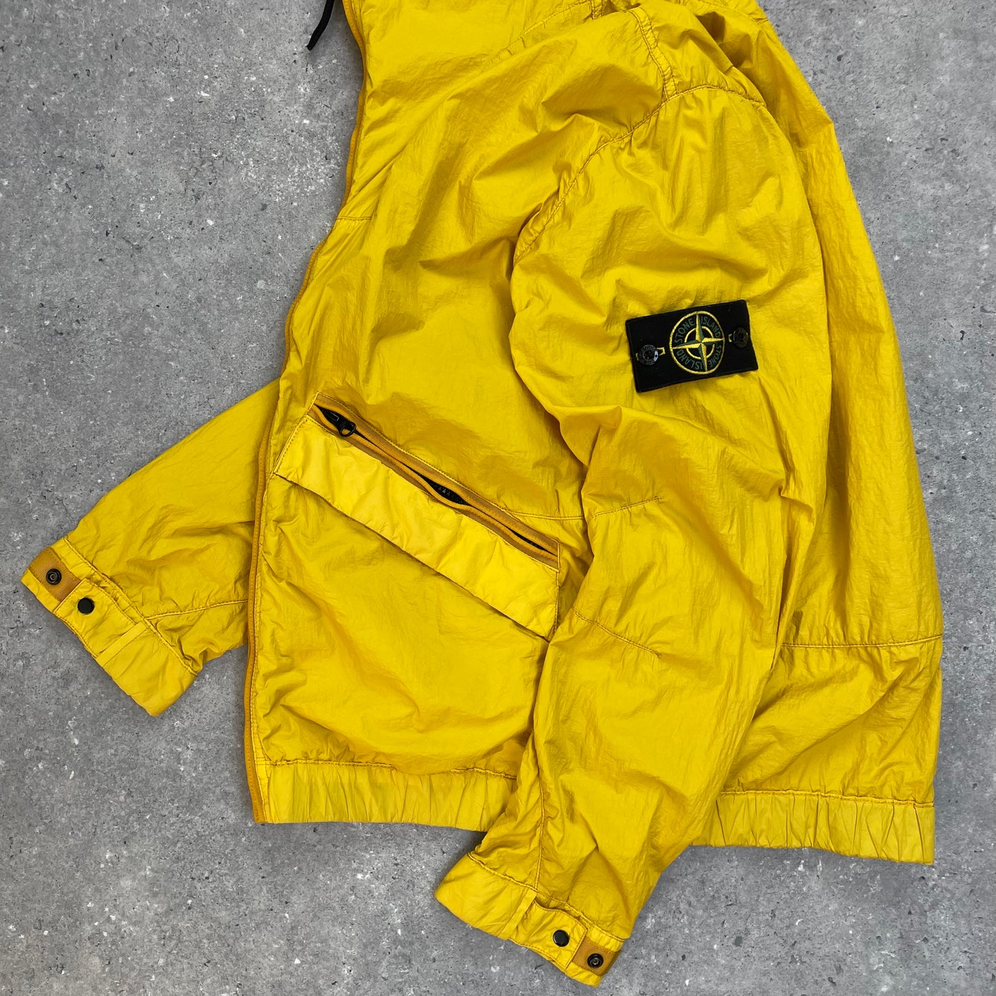 Stone Island Yellow Membrana TC Lightweight Hooded Jacket SS13