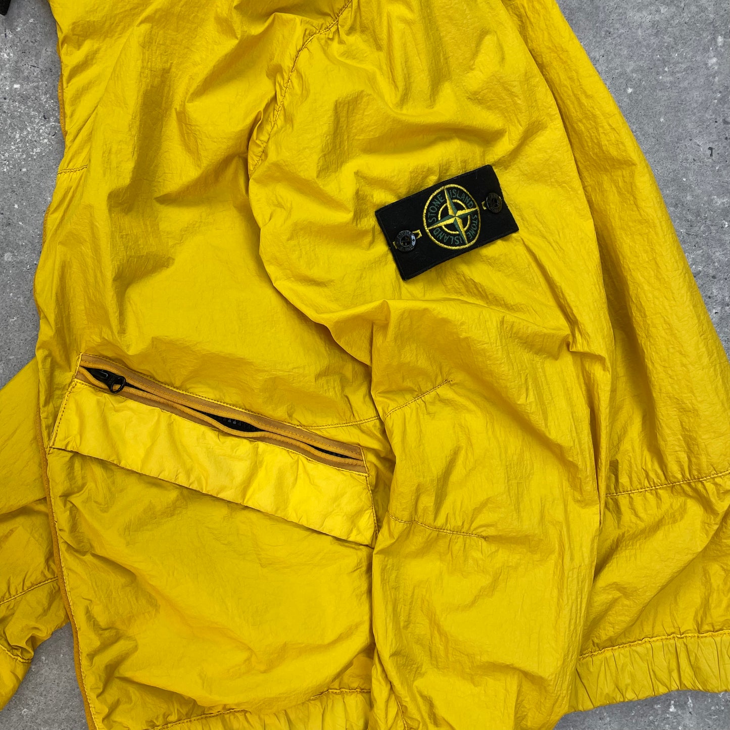 Stone Island Yellow Membrana TC Lightweight Hooded Jacket SS13